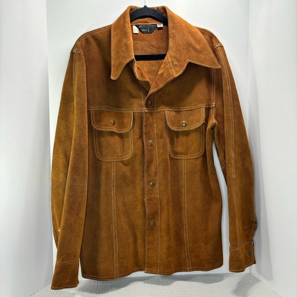 jcpenney Other - Vintage 1970s JC Pennys Brown Suede Men’s Jacket Size 42